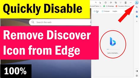 How to remove the new Discover button from Microsoft Edge